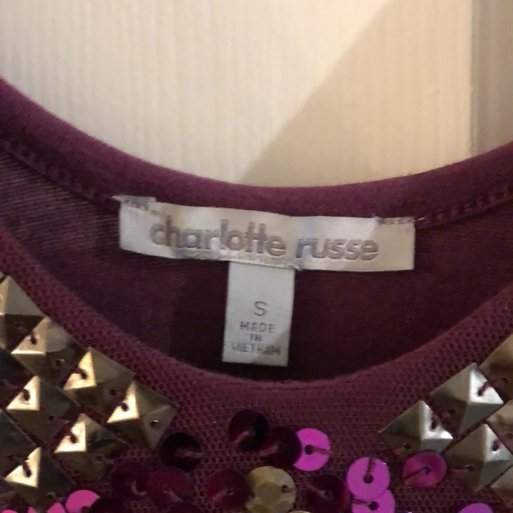 Charlotte Russe Sparkly Purple Top